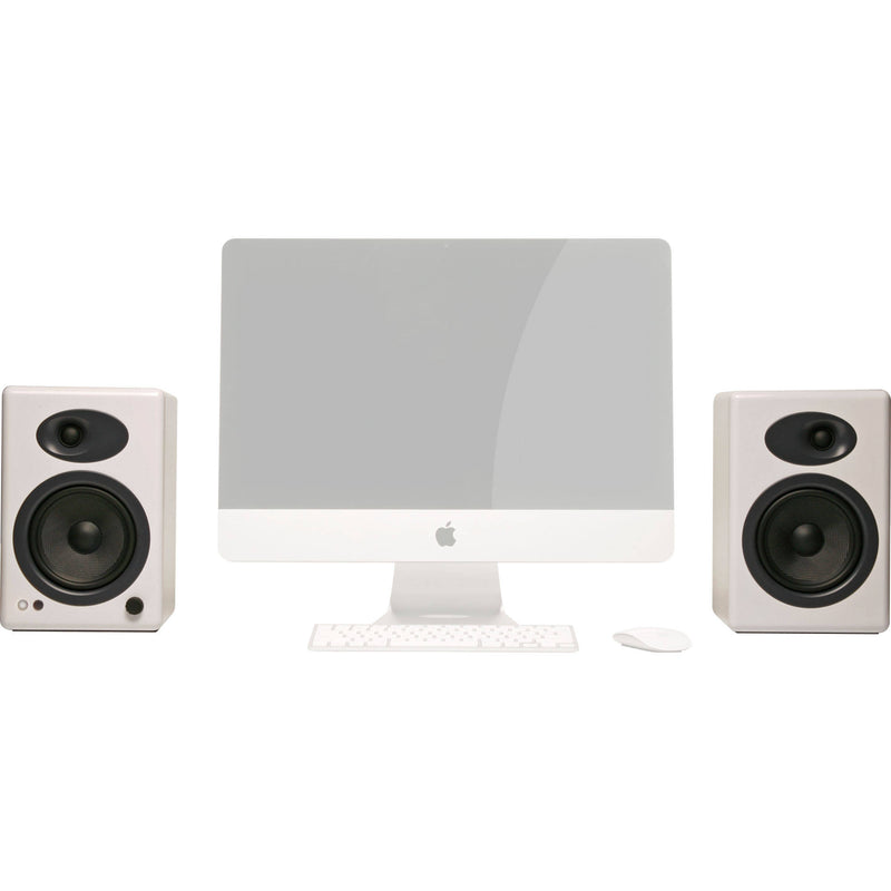 Audioengine A5+ 2-Way Bookshelf Speakers (Hi-Gloss White, Pair)