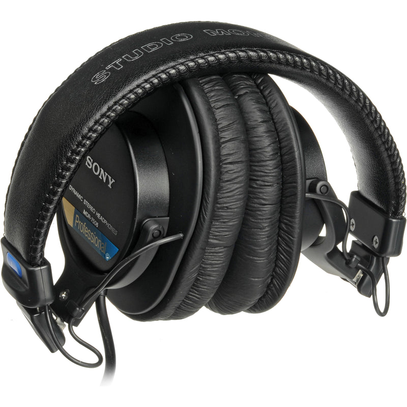 Sony MDR-7506 Headphones with Sheepskin Leather Earpads & Carrying Case Kit