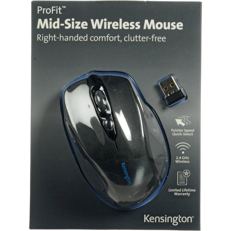 Kensington Pro Fit Mid-Size Wireless Mouse (Black)