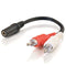 C2G Stereo 3.5mm Female to RCA 6" Y-Cable