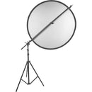 Angler Collapsible Background II and Impact Multiboom Kit (Black/White, 5 x 7')