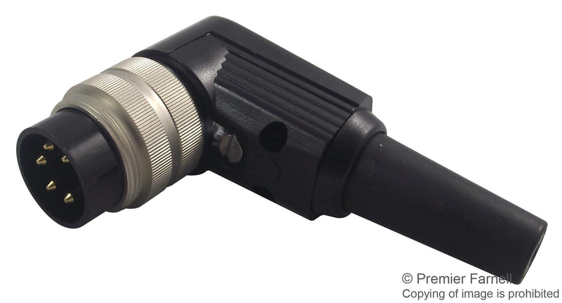 LUMBERG WSV50/6 5 Pin Right Angled DIN Plug with Silver Plated Contacts, 270 Degree