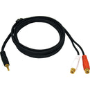 C2G 6' One 3.5mm Stereo Male to Two RCA Stereo Female Y-Cable