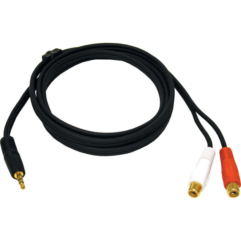 C2G 6' One 3.5mm Stereo Male to Two RCA Stereo Female Y-Cable