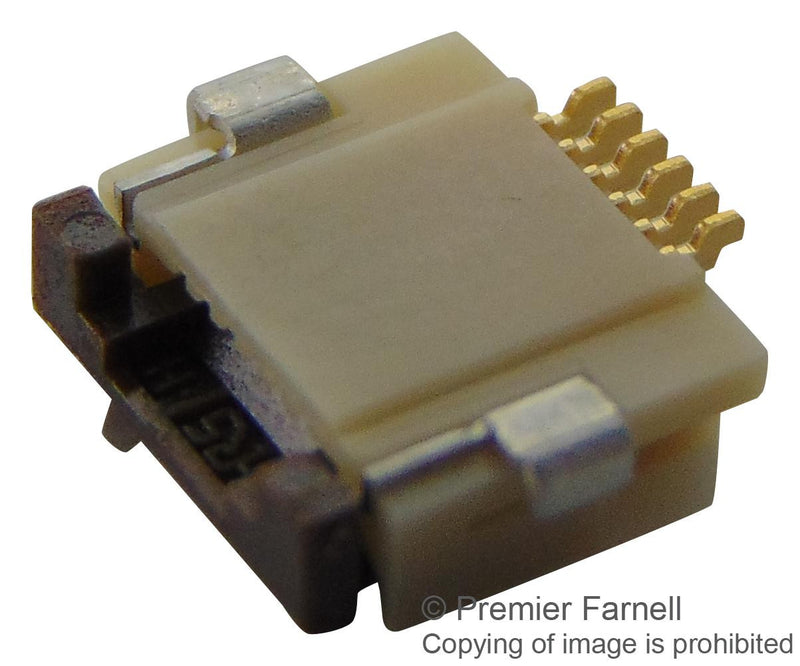 HIROSE(HRS) FH12-6S-0.5SH(55) FFC / FPC Board Connector, 0.5 mm, 6 Contacts, Receptacle, FH12 Series, Surface Mount, Bottom