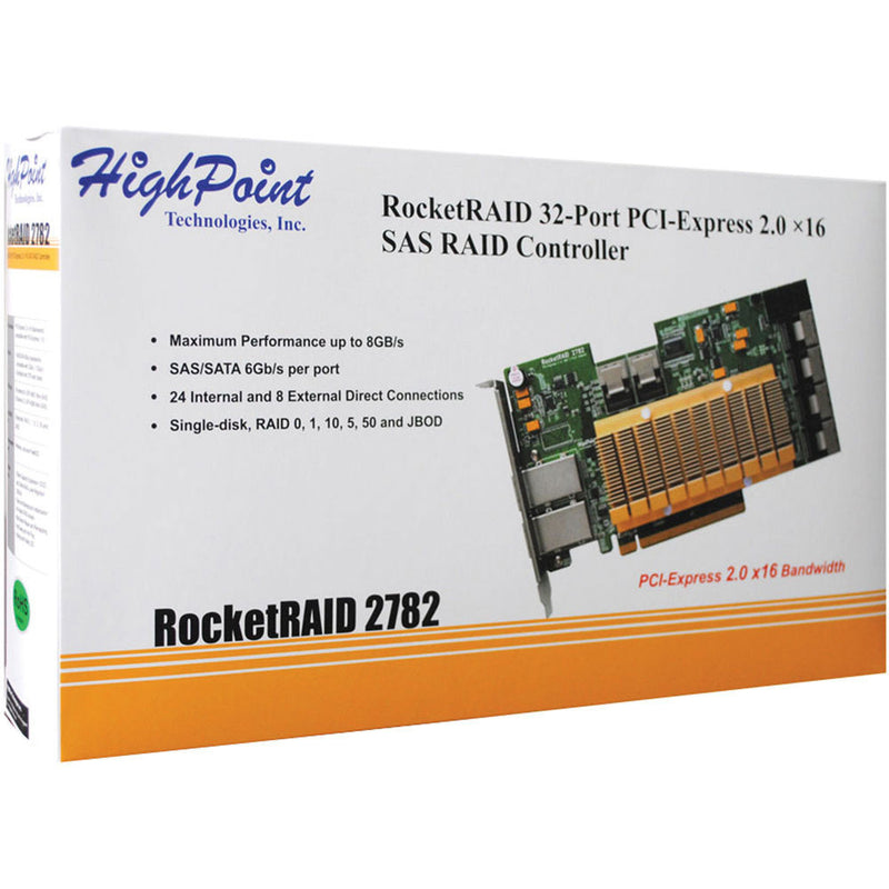 HighPoint RocketRAID 2782 SAS 6 GB/s PCI-E 2.0 x16 Host Bus Adapter