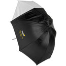 Impact Convertible Umbrella - White Satin with Removable Black Backing - 45"