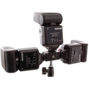 Dot Line Triple Flash Shoe 3.5mm Sync