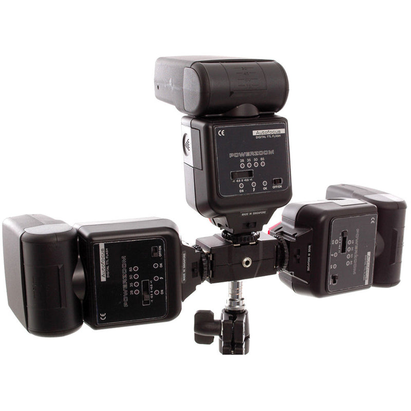 Dot Line Triple Flash Shoe 3.5mm Sync