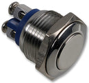 BULGIN MP0042/1 Vandal Resistant Switch, Flush Profile Series, SPST, Natural, Screw, 2 A
