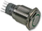 BULGIN MP0045/1E2GN012 Illuminated Pushbutton Switch, Ring Illuminated Series, DPDT, On-Off, 3 A, 250 V, Green