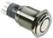 BULGIN MP0045/1E2BL012 Illuminated Pushbutton Switch, Ring Illuminated Series, DPDT, On-Off, 3 A, 250 V, Blue