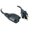 Comprehensive Universal AC Power Extension Cord (18 AWG, Black, 6')