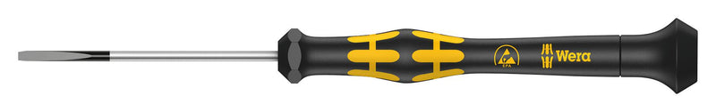 WERA 030103 2.0mm x 60mm ESD Kraftform Micro Round Blade Screwdriver for Slotted Screws