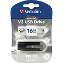 Verbatim 16GB Store 'n' Go V3 USB 3.0 Flash Drive (Gray/Black)