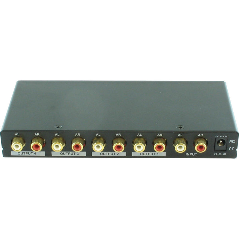 Shinybow SB-3705 1 x 4 Stereo Audio Distribution Amplifier (RCA)