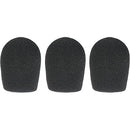 WindTech 600 Series Windscreens for 1" Diameter Microphones (3 Pack, Black)