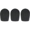 WindTech 600 Series Windscreens for 1" Diameter Microphones (3 Pack, Black)