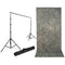 Impact Background Kit with 10 x 24' with Gray Mist Crushed Muslin Backdrop