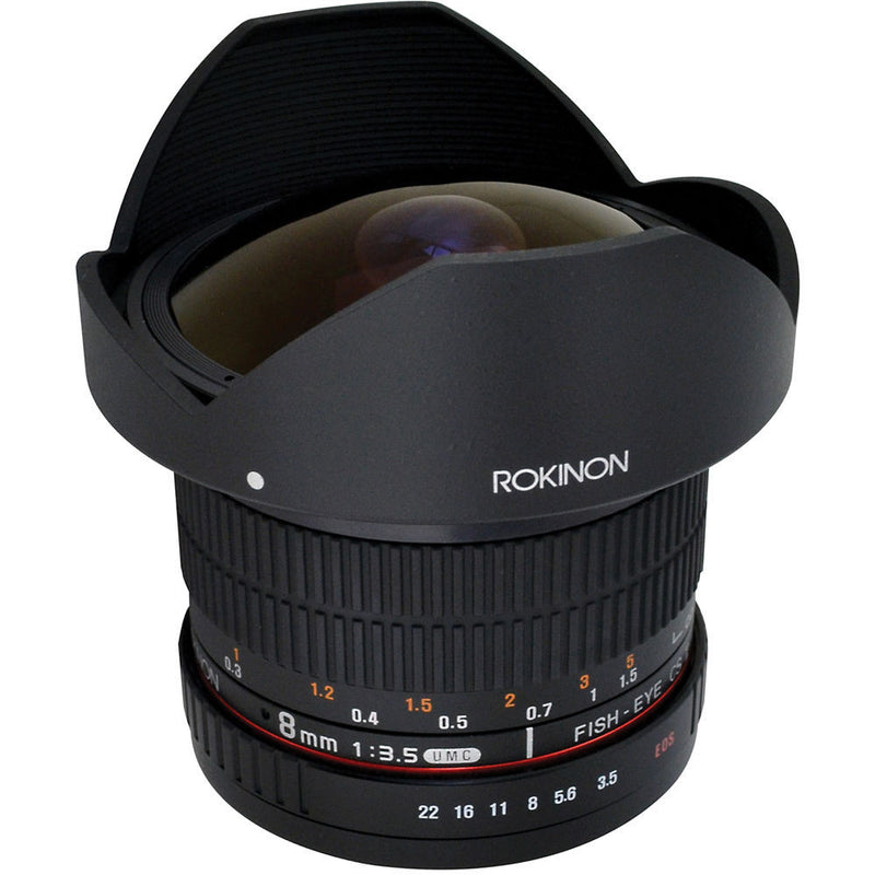 Rokinon 8mm f/3.5 HD Fisheye Lens with Removable Hood for Nikon