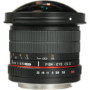 Samyang 8mm f/3.5 HD Fisheye Lens with Removable Hood for Canon