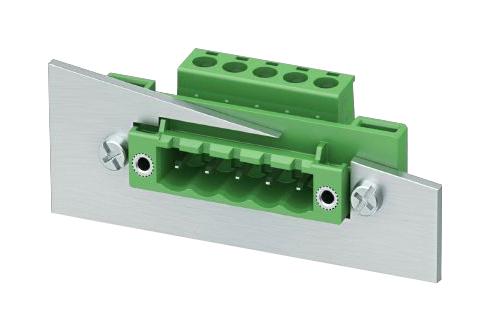 Phoenix Contact DFK-MSTB 25/ 5-STF-508-LR Terminal Block Feed-Thru Plug 5.08 mm 5 Ways 12 A 320 V Panel Mount Right Angle