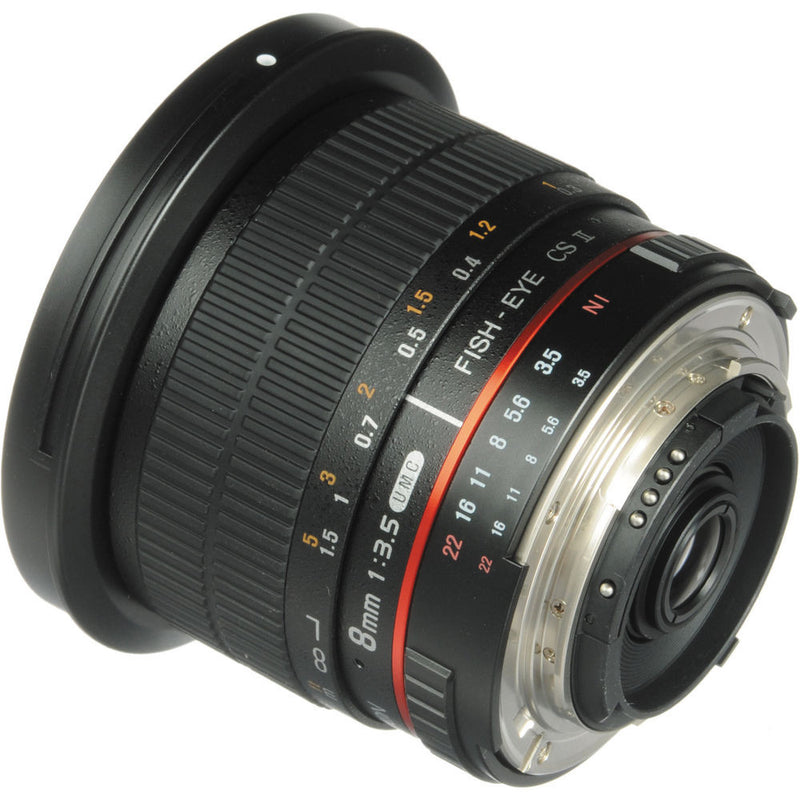 Rokinon 8mm f/3.5 HD Fisheye Lens with Removable Hood for Nikon