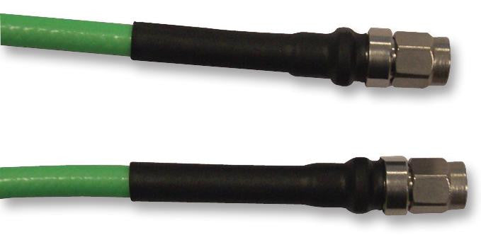 RADIALL R286301073 RF / Coaxial Cable Assembly, SMA Straight Plug, SMA Plug, 50ohm, 3.28 ft, 1 m, Green