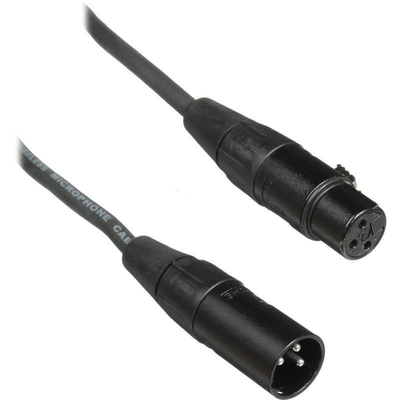 Kopul Performance 2000 Series XLR M to XLR F Microphone Cable - 1' (0.3 m), Black