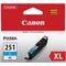 Canon CLI-251C XL High-Capacity Cyan Ink Tank