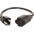 C2G 18 AWG Outlet Saver Power Extension Cord NEMA 5-15P to NEMA 5-15R (3')