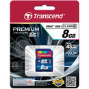 Transcend 8GB SDHC Memory Card Premium Class 10 UHS-I