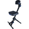 QuikLok Adjustable Musicians' Stool with Back and Footrest (Black)