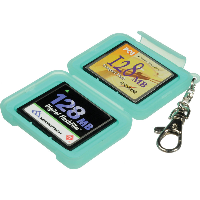 Ruggard Memory Card Case for 2 Compact Flash or CFast Cards (Light Green)