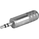 Switchcraft 3.5mm TRS Male Cable Connector (Nickel Handle, Tin-Plated Connector)