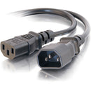 C2G 18 AWG Computer Power Extension Cord IEC C13 to IEC C14 (15')