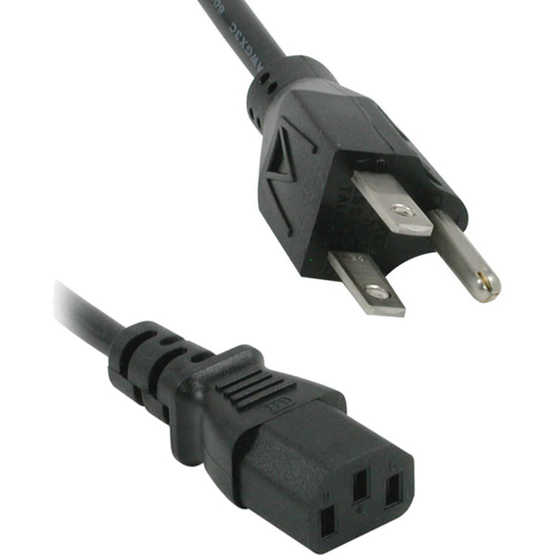 C2G 18 AWG Universal Power Cord (NEMA 5-15P to IEC C13, 1')