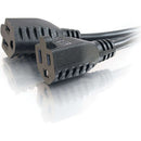 C2G 16 AWG 1-to-2 Power Cord Splitter NEMA 5-15P to 2 NEMA 5-15R (14")