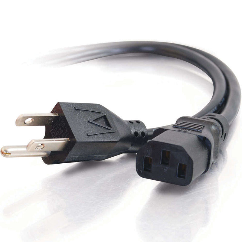 C2G 18 AWG Universal Power Cord (NEMA 5-15P to IEC C13, 12')