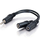 C2G 1/8" (3.5mm) TRS Stereo Male to Dual 1/8" (3.5mm) TRS Stereo Female Y-Cable