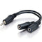 C2G 1/8" (3.5mm) TRS Stereo Male to Dual 1/8" (3.5mm) TRS Stereo Female Y-Cable