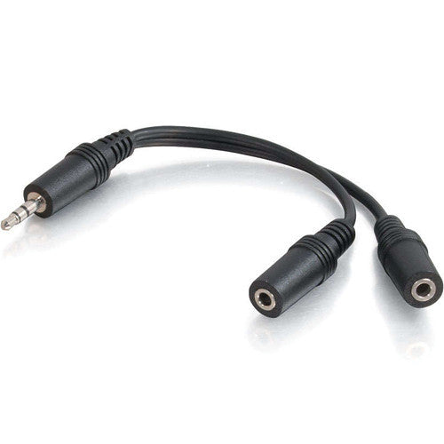 C2G 1/8" (3.5mm) TRS Stereo Male to Dual 1/8" (3.5mm) TRS Stereo Female Y-Cable