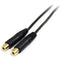 StarTech 3.5mm Male to 2x 3.5mm Female Stereo Splitter Cable (Black, 6")