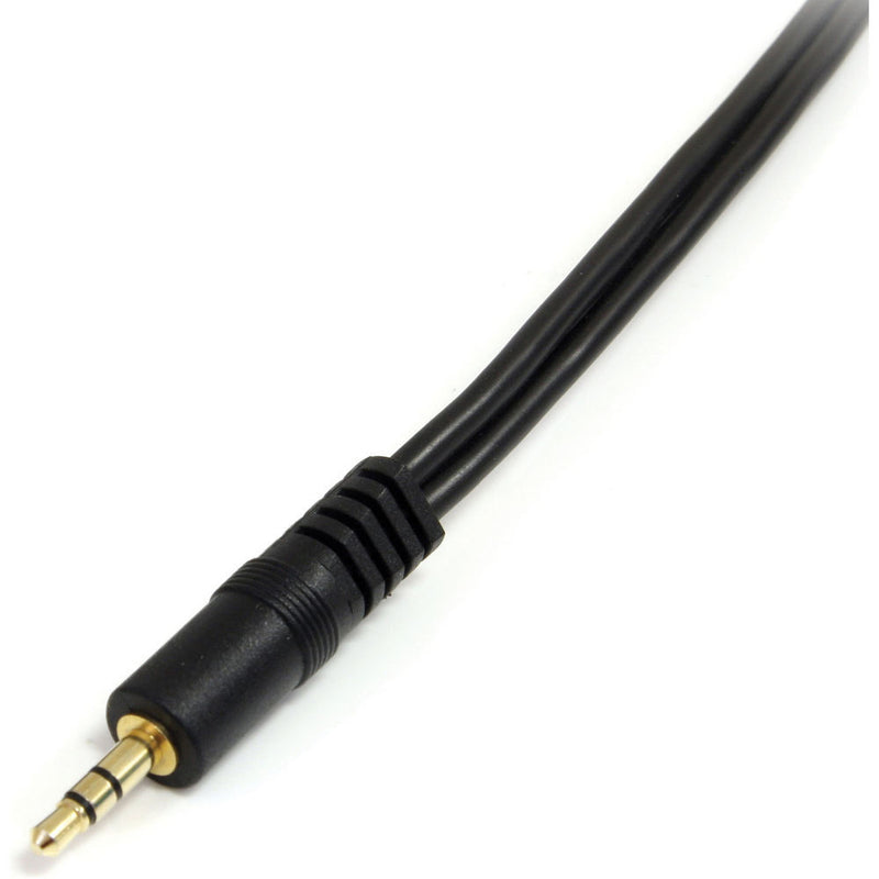StarTech 3.5mm Male to 2x 3.5mm Female Stereo Splitter Cable (Black, 6")