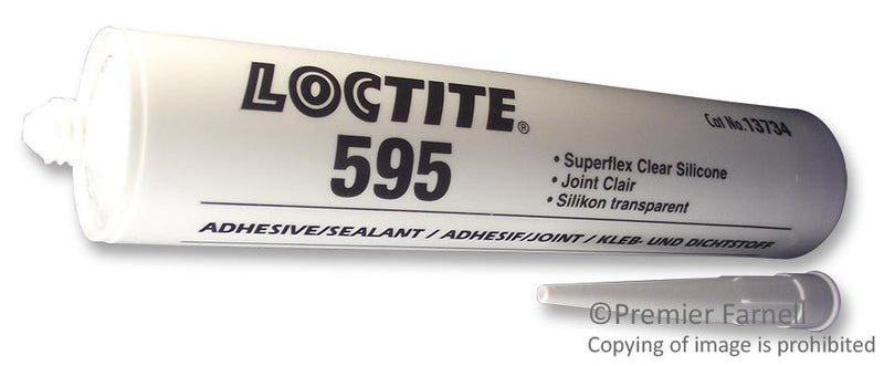 LOCTITE 595, 310ML Sealant, Silicone, Superflex, Tube, Clear, 310ml