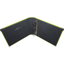 Pioneer Photo Albums T-12JF 12x12" 3-Ring Binder Sewn Leatherette Silver Tone Corner Scrapbook (Green)