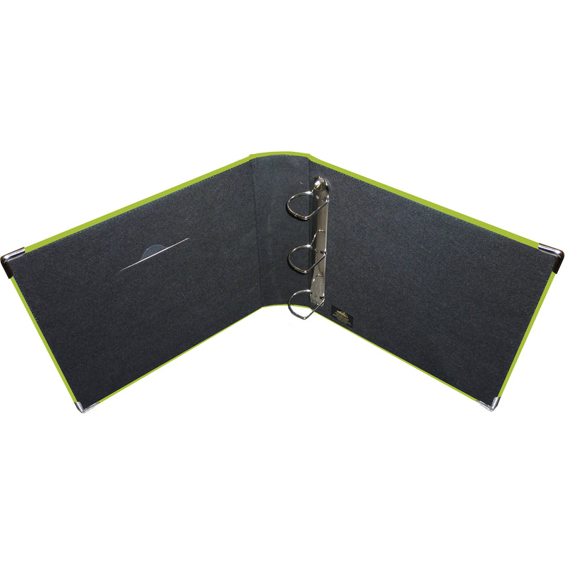 Pioneer Photo Albums T-12JF 12x12" 3-Ring Binder Sewn Leatherette Silver Tone Corner Scrapbook (Green)