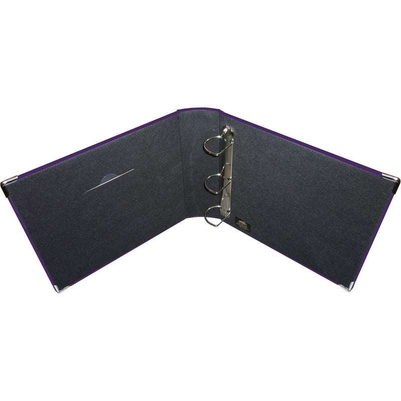 Pioneer Photo Albums T-12JF 12x12" 3-Ring Binder Sewn Leatherette Silver Tone Corner Scrapbook (Purple)