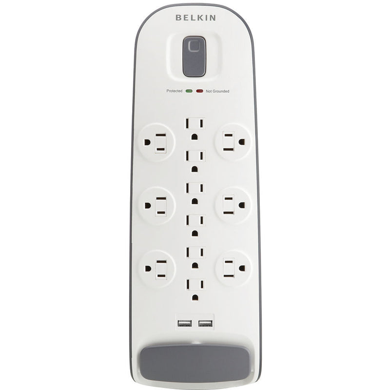 Belkin BV112050-06 12-Outlet Surge Protector with USB Charging (White)