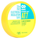 ADVANCE TAPES AT7 YELLOW 33M X 19MM Tape, AT7, Insulating, PVC (Polyvinylchloride), 19 mm, 0.75 ", 33 m, 108.27 ft